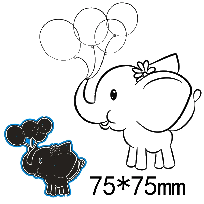 Новое поступление трафарет для вырезания воздушных шаров слона сделай сам