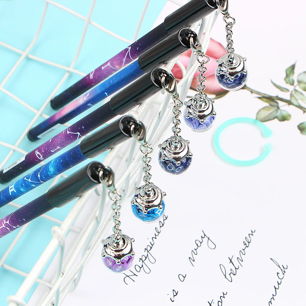 Подвеска в виде двенадцати звезд зодиака подвеска бутылочки желаний чернила для