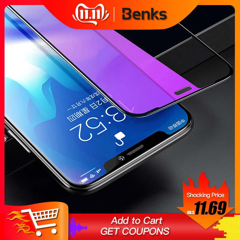 Benks XPRO 0 23 мм закаленное стекло от agc для iPhone XS 5 8 'XS MAX 6 5' XR 1 'Ультра тонкое