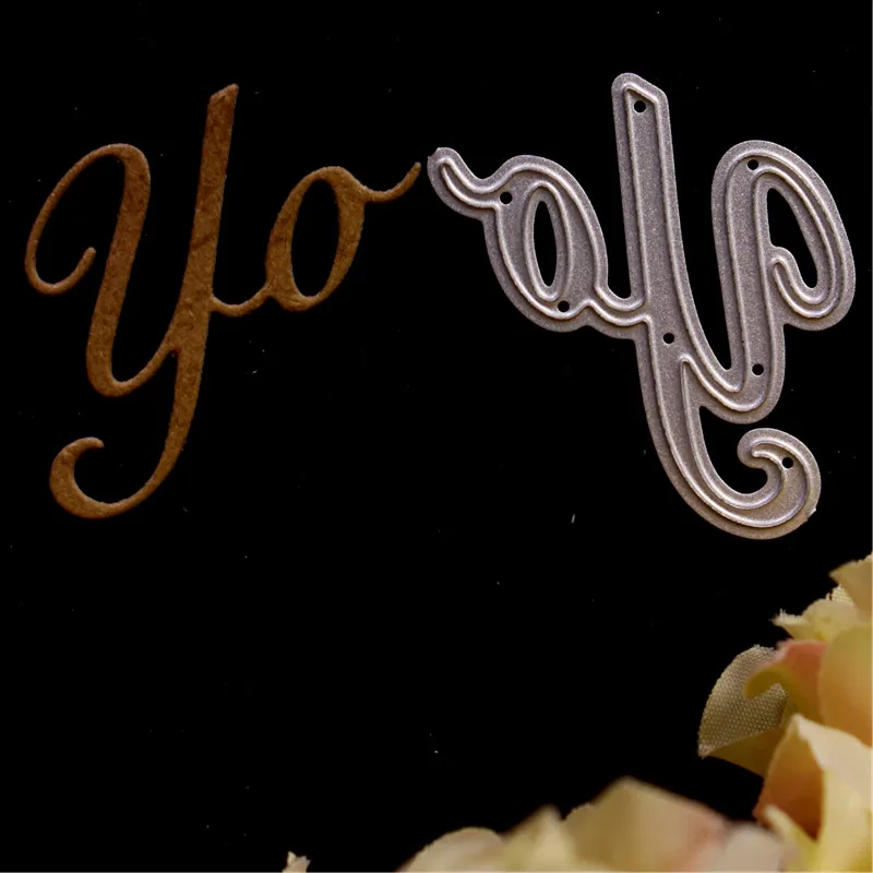 Испанское слово текстовые металлические резные штампы для скрапбукинга Diy