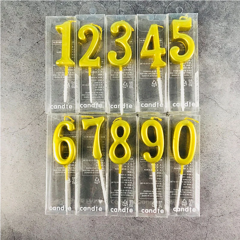 1 шт. золотистые/Серебристые мини-свечи для дня рождения детей вечерние свечи