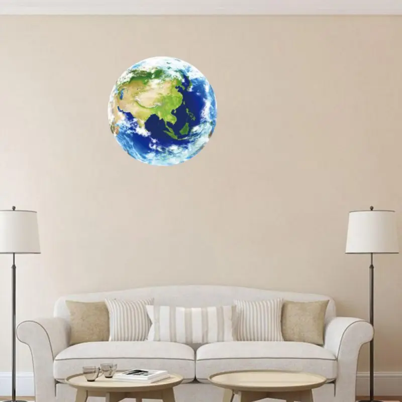 3D светящиеся наклейки земля Рождество домашнее украшение на холодильник