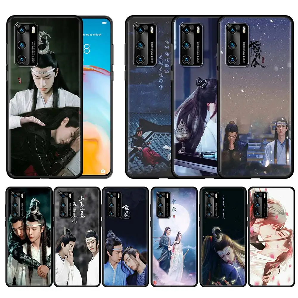 

Xiao Zhan The Untamed Case For Huawei P30 Pro P40 Lite E P Smart Z P20 Y7 2019 Honor 9X 8X Black Soft Luxury Phone Shell Cover