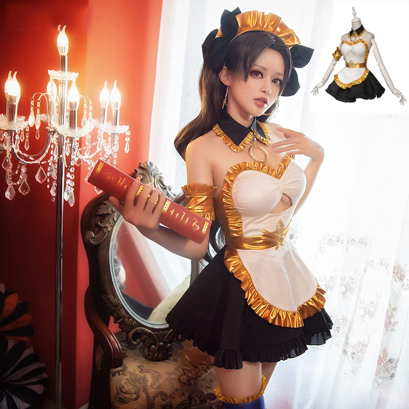 Fate/Grand Order FGO Ishtar костюм для косплея Униформа горничной платье Хэллоуина женщин