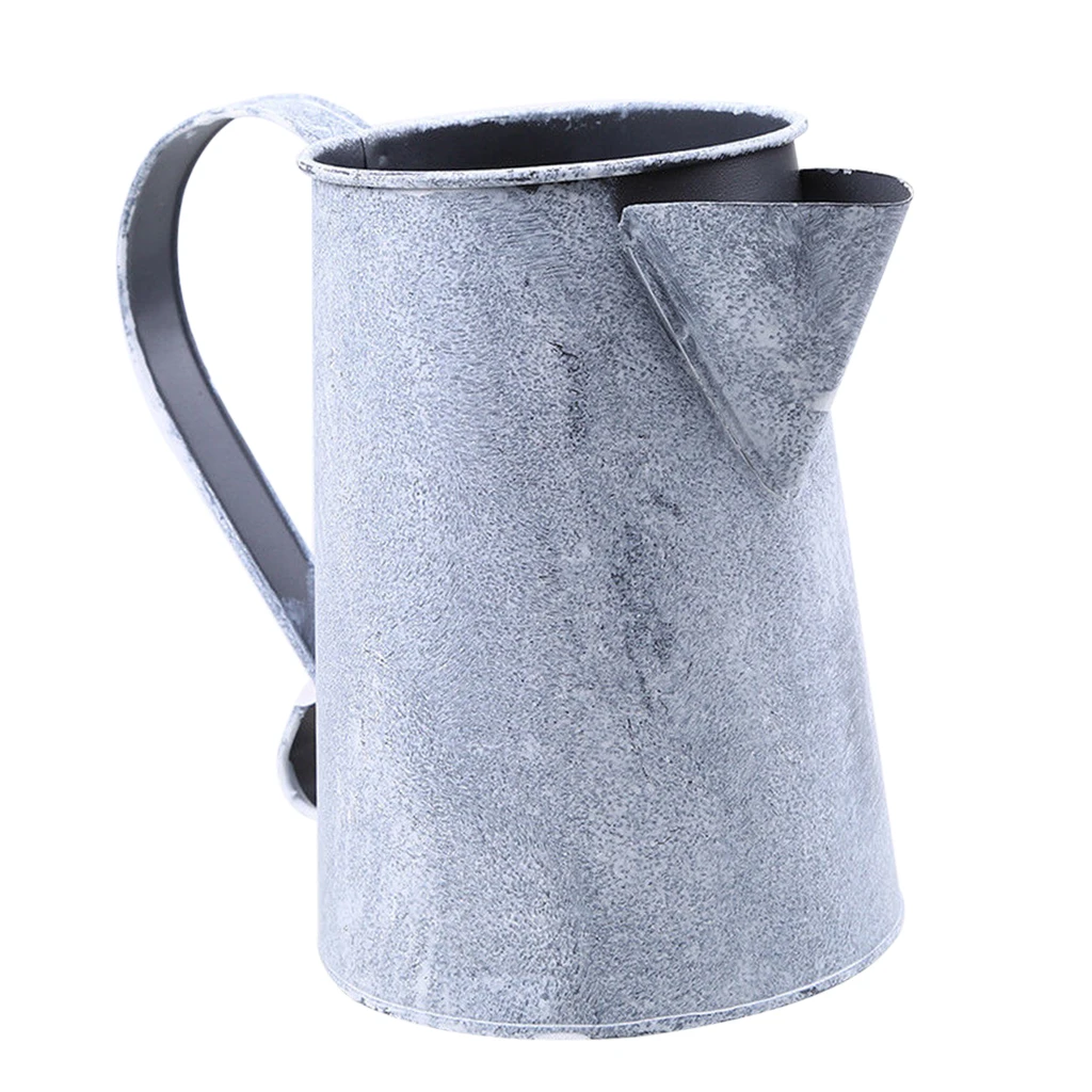 Потертая шикарная оцинкованная металлическая железная ведра для цветов горшки