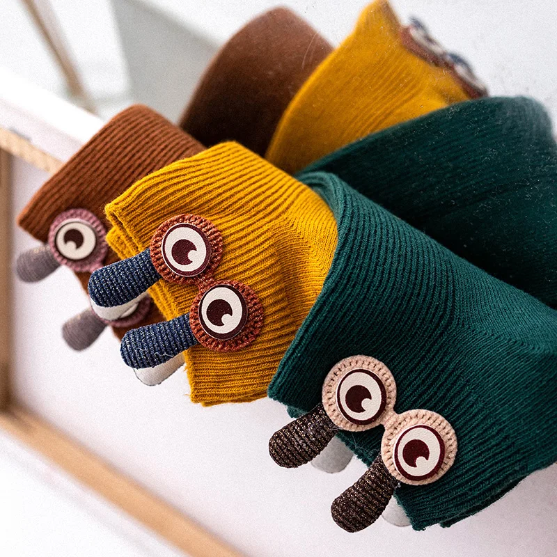 

Big Eyes Socks Women's Mid Tube Stockings Japanese Ins Trendy Spring and Autumn Thin Cute Korean Style Ulzzang Cute Funny Summer