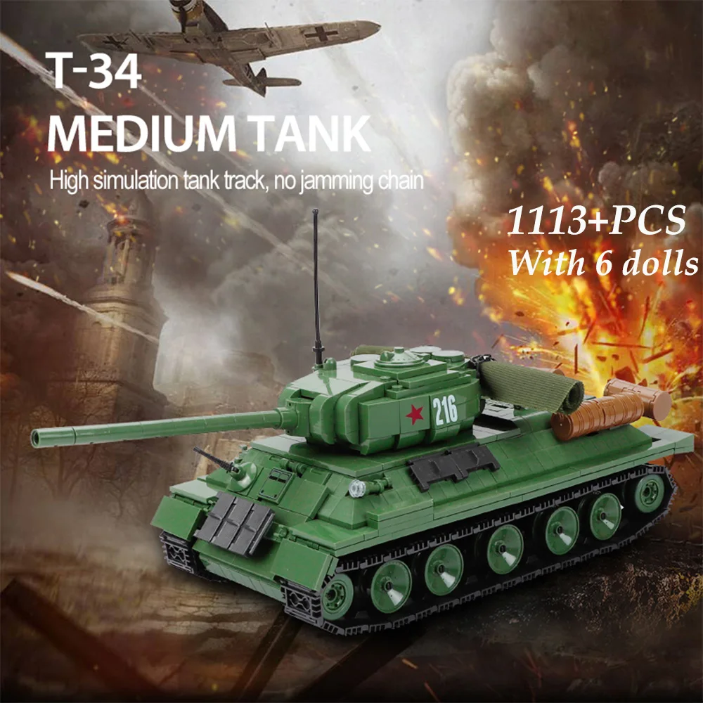1113 шт. строительные блоки для модели советского среднего танка | Игрушки и хобби