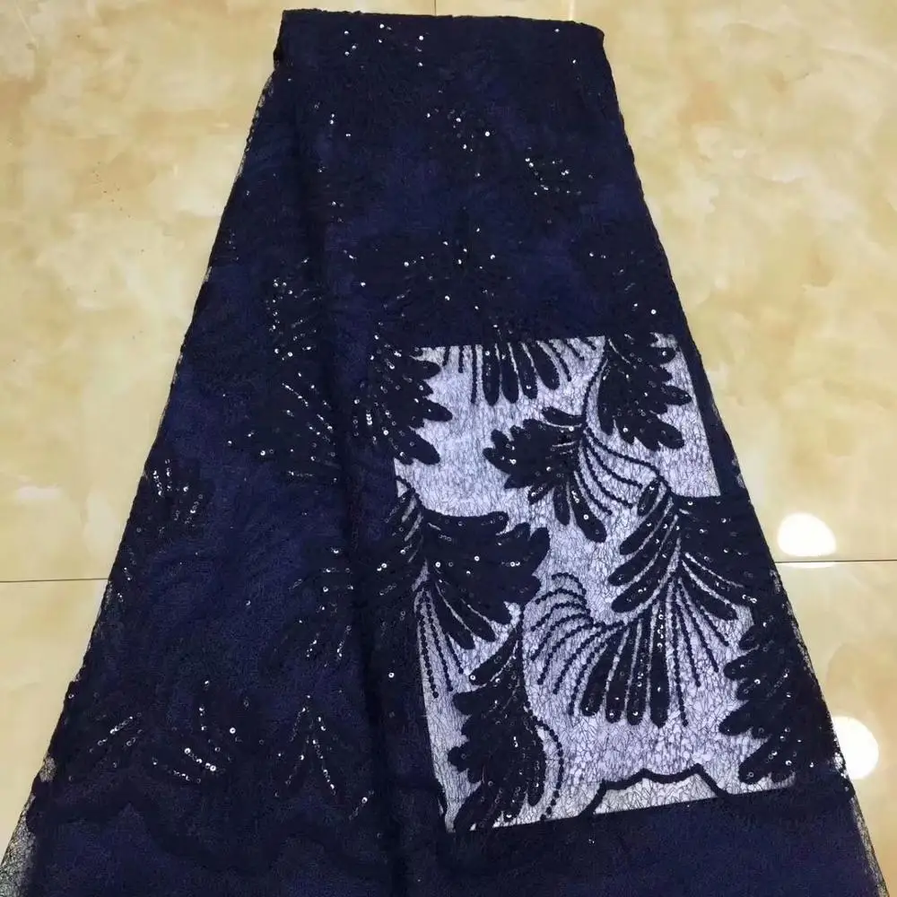 2019 Latest French Laces Fabrics High Quality Sequins Tulle African Lace Fabric For Wedding Nigerian Material 5 Yards | Дом и сад