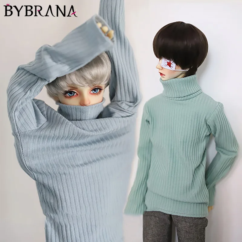 Bybrana 1/3 1/4 Одежда для кукол Bjd джемпер водолазка отворот вогнутая полоса тонкий