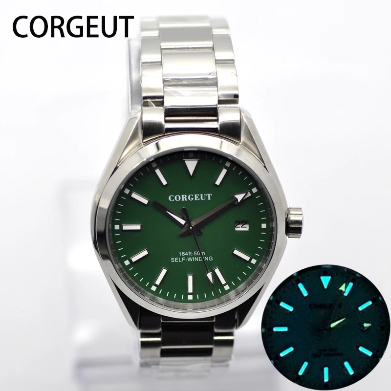 

Corgeut New Luxury Sapphire Crystal Japan NH35A Automatic Mechanical Winding Watch Men's Watch 50M Waterproof Watch Reloj hombre