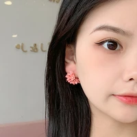 2020 korean fashion vintage women earrings sexy petal charming stud earrings for women korean jewelry colorful earrings