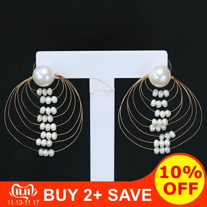 2019 распродажа роскошные висячие серьги ручной работы с жемчугом 3-4 мм/10-11 мм