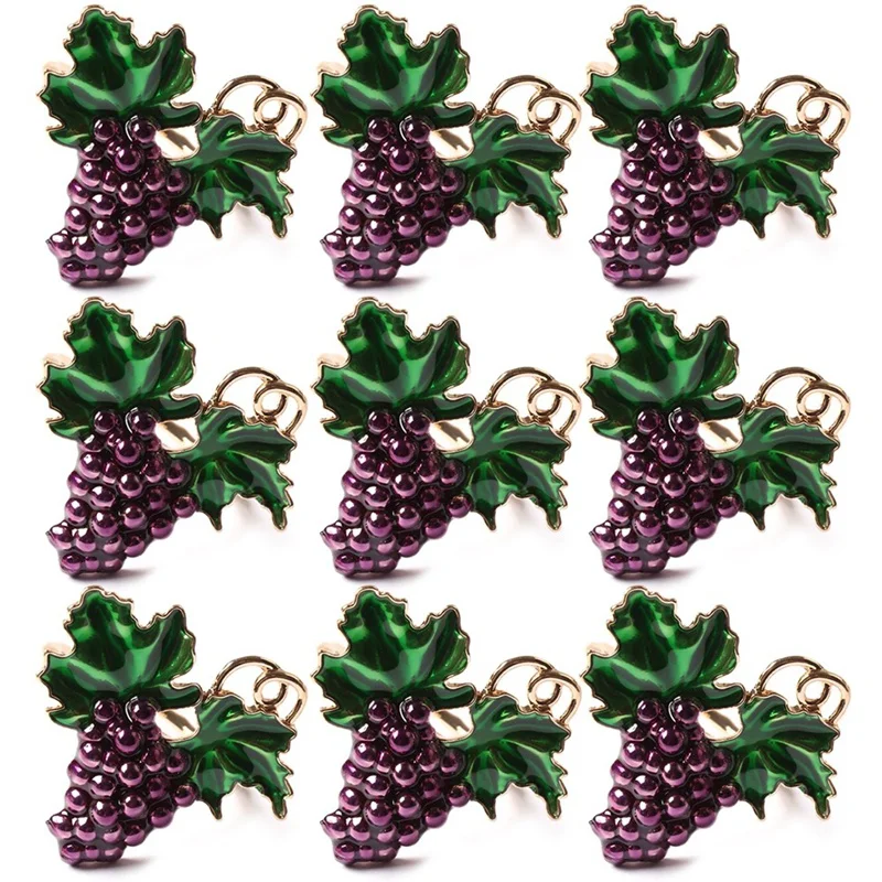 

Western Food Fruit Napkin Buckle Grape Pearl Napkin Ring Napkin Ring Metal Mouth Cloth Ring Tableware