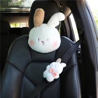 cartoon car neck pillow cute rabbit headrest neck brace neck pad headrest auto parts pillow in the car car accessories for auto
