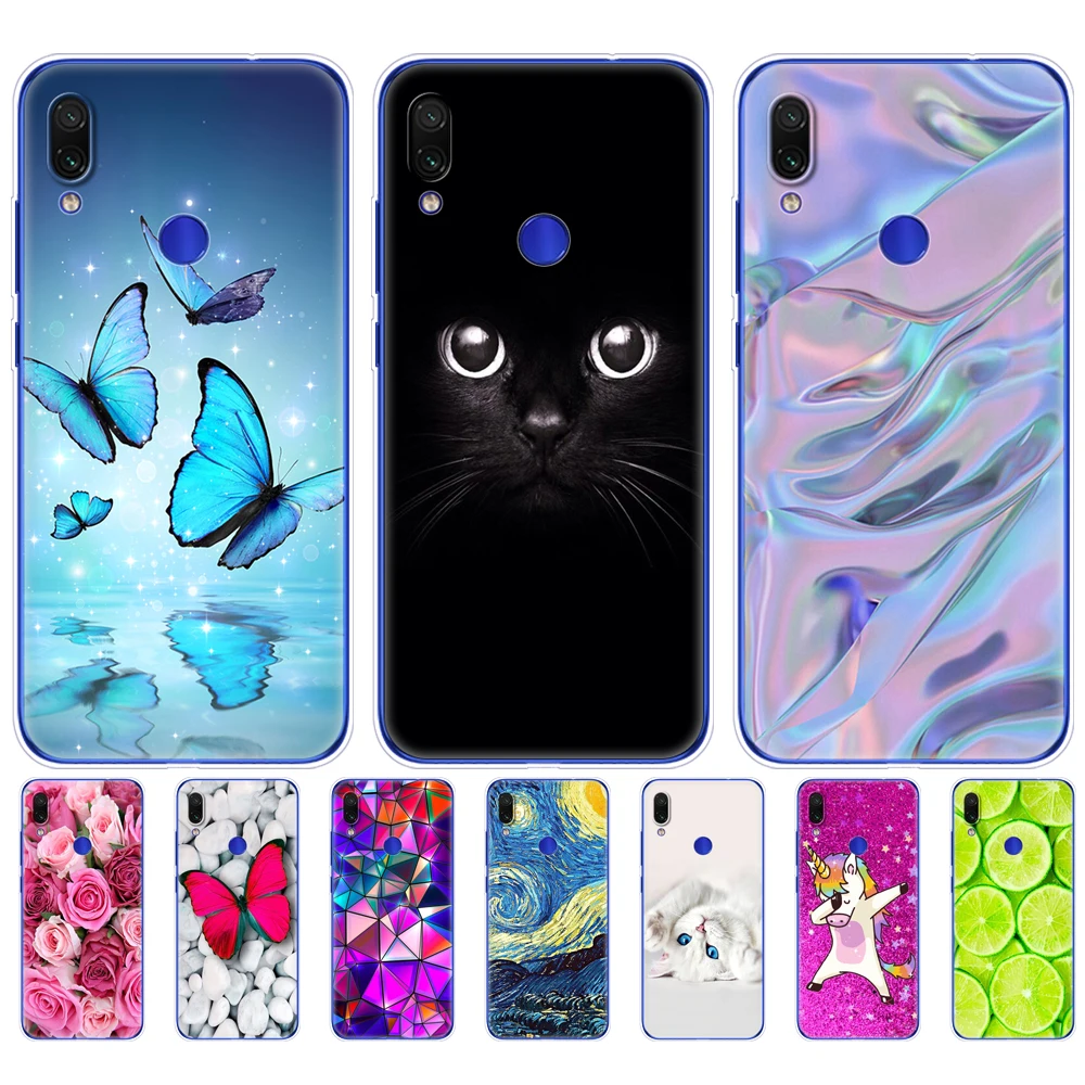 Для xiaomi Redmi Note 7 силиконовый чехол из мягкого термополиуретана с картинкой