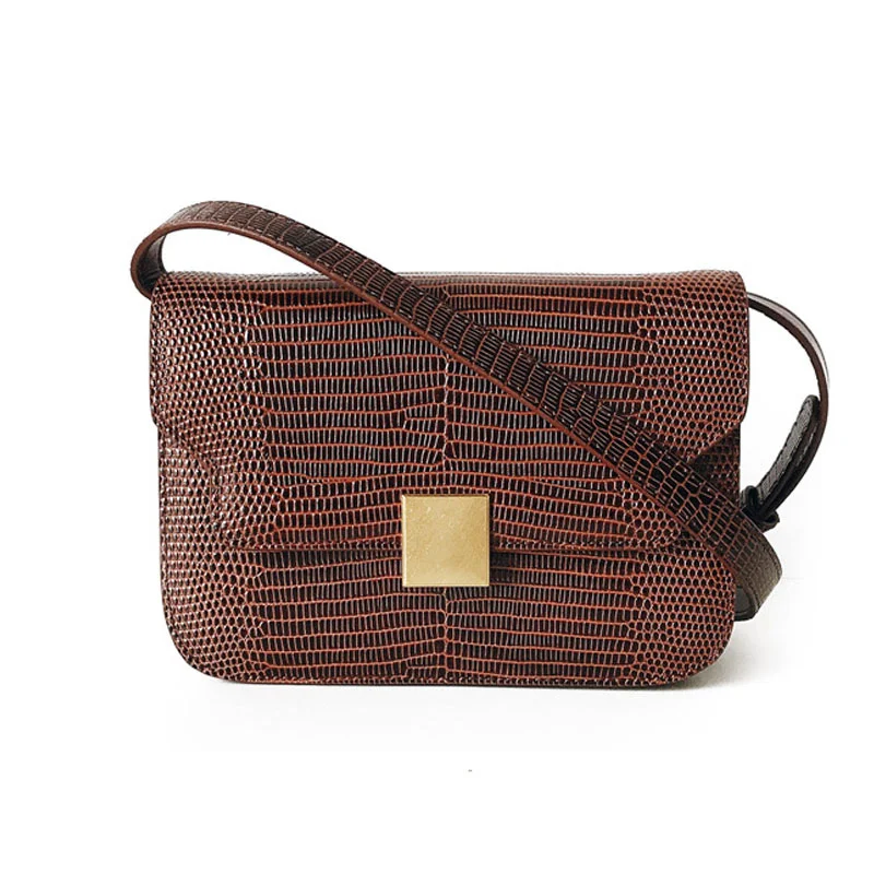 

Genuine Leather Fashion Woman Messenger Bag 2020new Luxury Crossbody Bags for Womens Lizard Pattern Shoulder Bag Bolsas Feminina