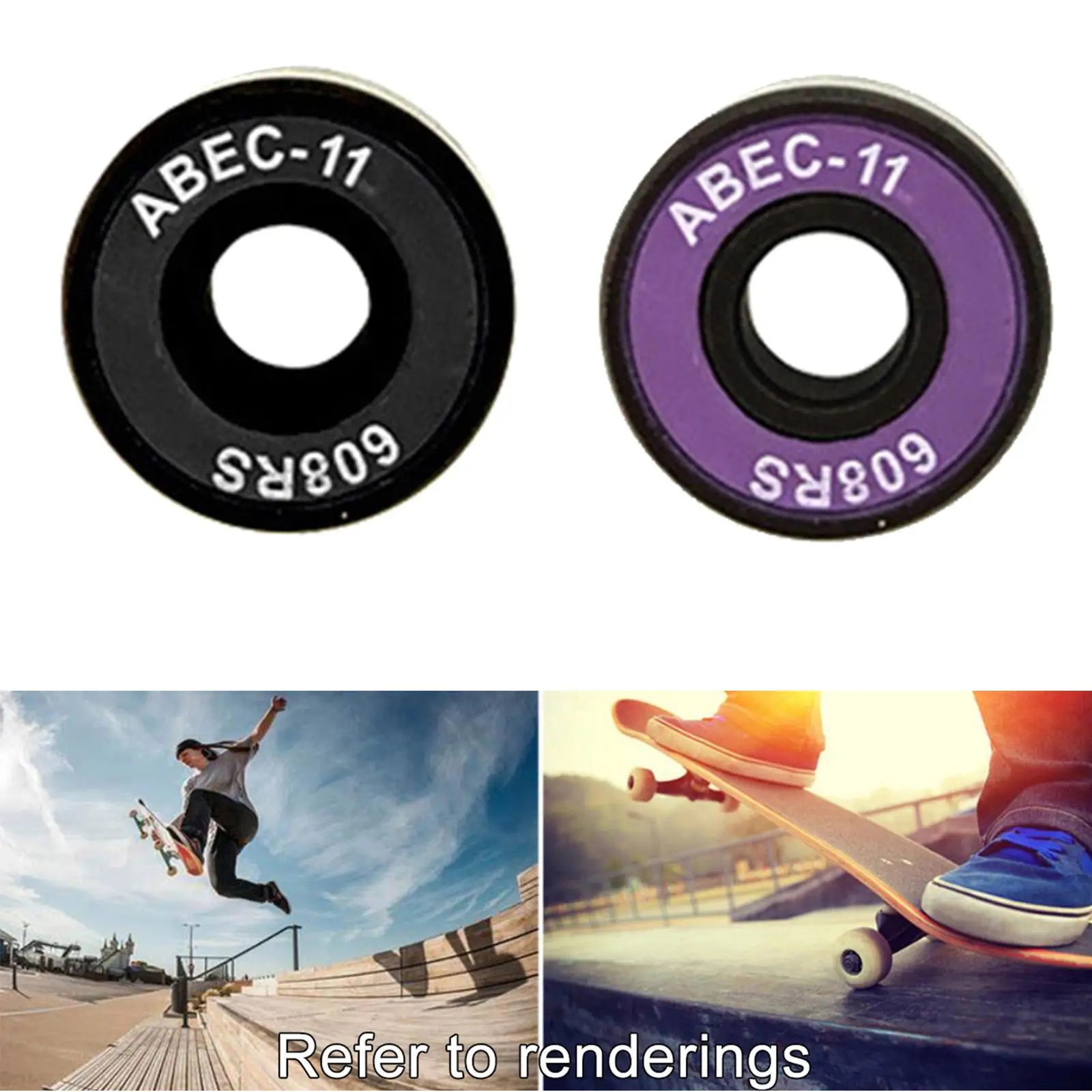 8 шт. 608RS ABEC 11 высококачественные роликовые коньки подшипник скейтборд колеса Beaing