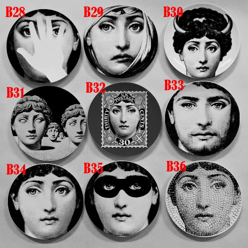 Fornasetti тарелка, подвесное блюдо, итальянский дизайн, декоративная подвесная тарелка для дома, европейский стиль, фруктовые тарелки Fornasetti блюдо