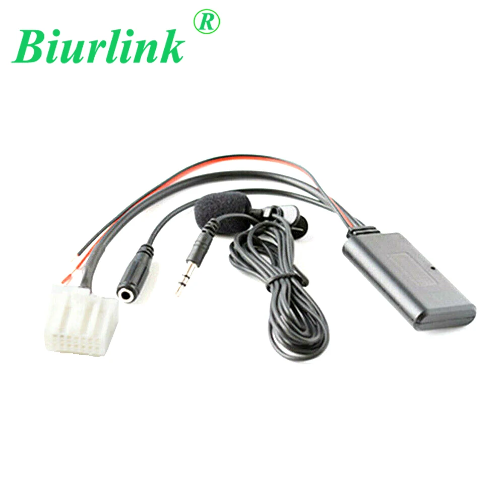 Biurlink 300CM Car Stereo 16Pin Aux Input Bluetooth Microphone For Mazda 2 3 5 6 MX5 RX8 CX7 ( MEDIA KEY must be on panel )