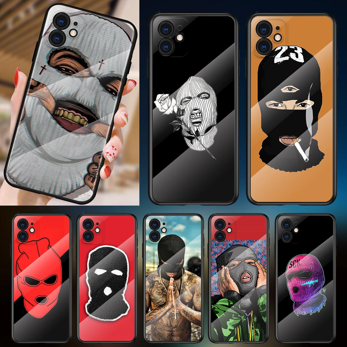 

Tempered Glass Cover Headgear Sexy For Apple iPhone 12 11 8 7 6 6S XS XR SE X 2020 Pro Max Mini Plus Phone Case