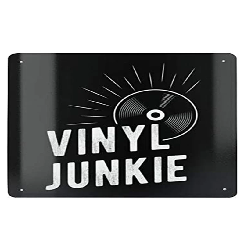 

Modern Home Decoration Vinyl Record Collector Hanging Coffee Shop Bar Wall Metal Signage Home Wall Decoration 8x12 Inches