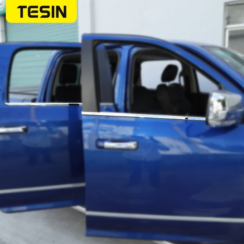 Декоративные Хромированные полосы TESIN из нержавеющей стали для окон автомобиля