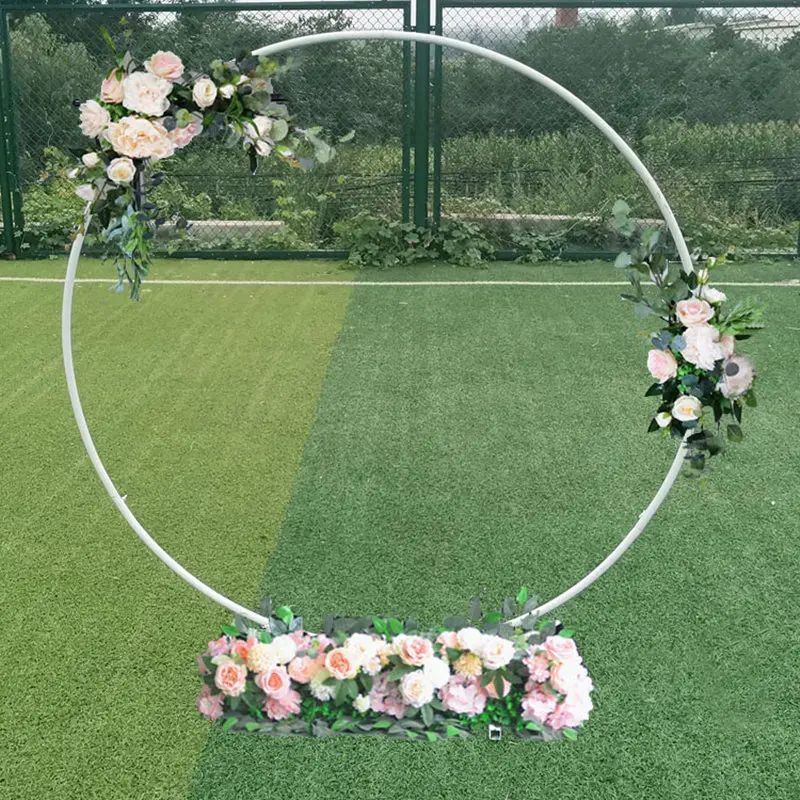 Искусственный Свадебный цветок Арка вечерние события круглый фон металлическое