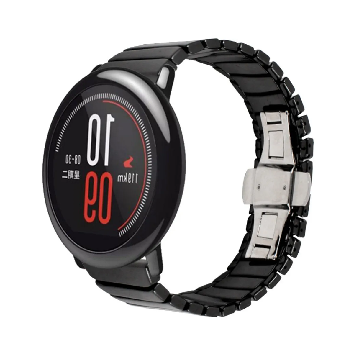 

Applicable to Huami Amazfit Smart Sports Watch 1/2/2S Metal Butterfly Clasp Ceramic Bamboo Strap 22mm