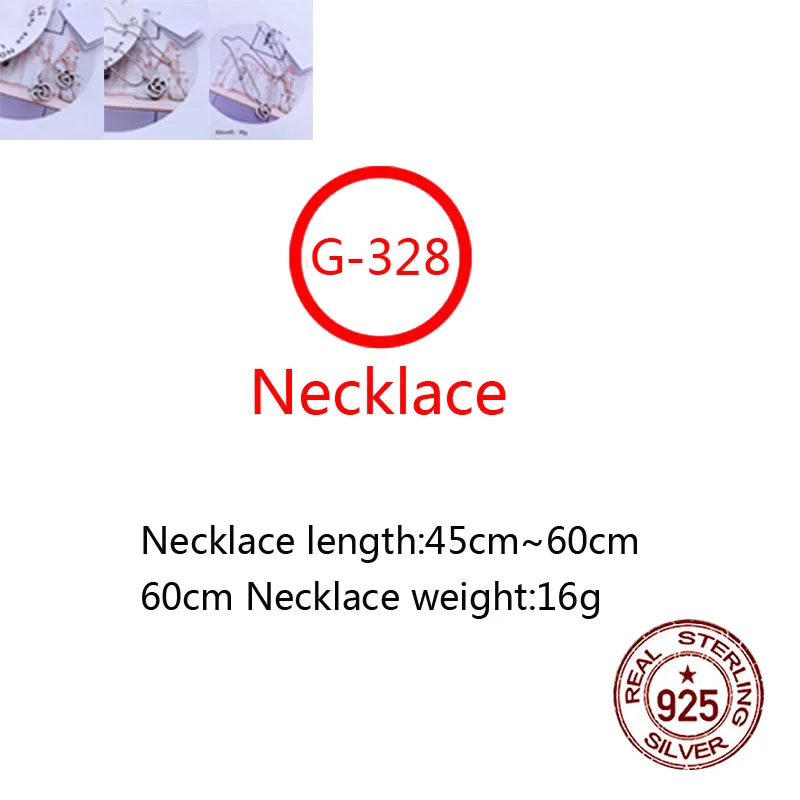 

G328 S925 Sterling Silver Necklace New Brand Couple Pattern Letter Personality Fashion Style Simple Style Gift Hot Sale