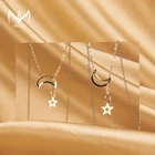 MUZHI модное ожерелье с подвеской в виде луны для женщин, растягивающаяся регулируемая цепочка, сияющая звезда, ожерелье, женские украшения на день рождения, подарки