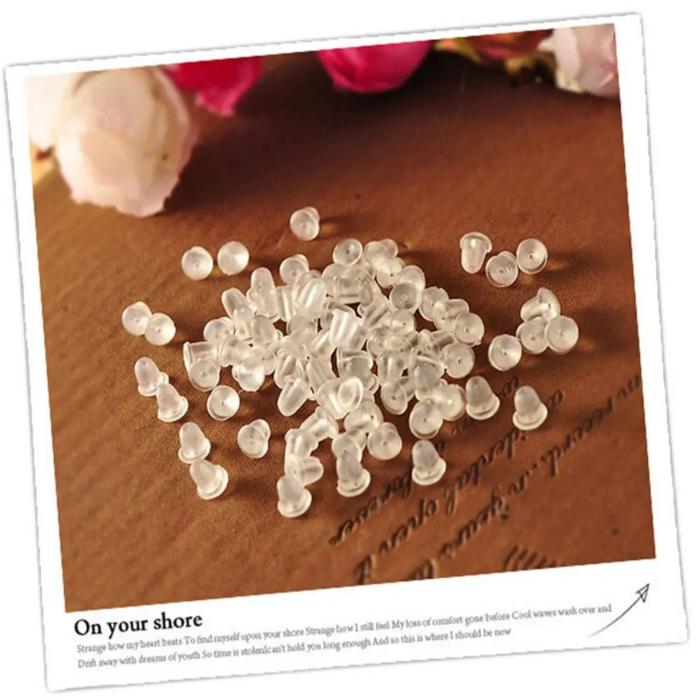 500 шт./пакет силиконовая резиновая серьга застежка стилей ушные серьги в виде