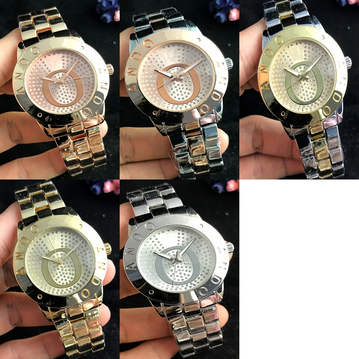 

Hot style Stainless Steel Lovers Couples Quartz Watches Fashion Luxury atmosphere Jewelry Gift Generous Exquisite Charm Wedding