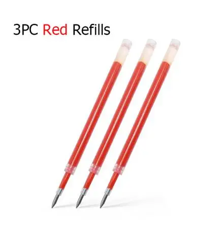 3pcs Red Ink Оригинальная ручка-знак Xiaomi Mijia 0,5 мм, швейцарская сменная ручка, японские черные чернила, шариковая ручка(черная/синяя) для школы и офиса - Цвет: 3pcs Red Ink