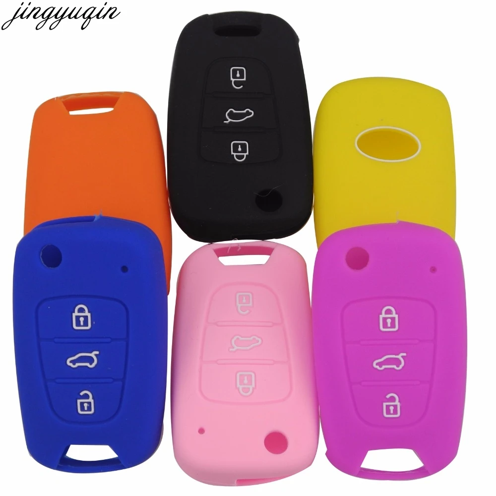 Силиконовый чехол для ключей hyundai i20 i30 i35 iX20 iX35 Solaris Verna 3BTN Kia RIO K2 K5 Sportage Sorento|key case for