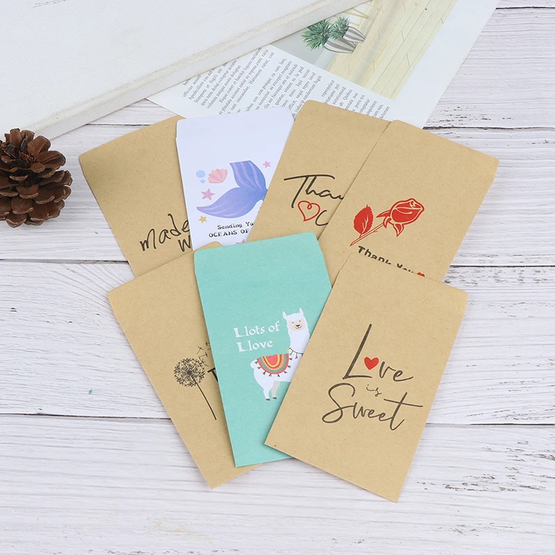 10 шт. подарочные мини-пакеты из ламы крафт-конверты ручной работы вечерние пакеты