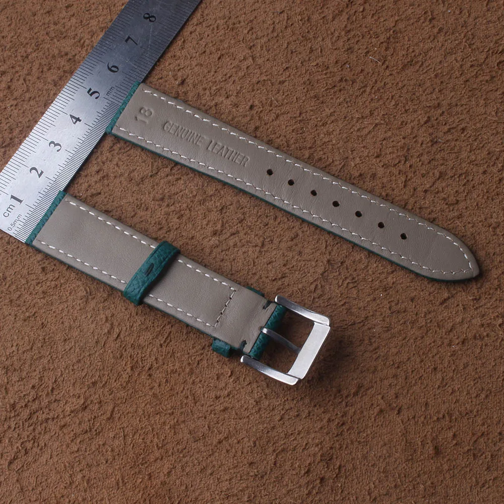 

Genuine leather bracelet Ladys new Watchband 14mm 16mm 18mm 20mm Lizard grain hot green Wrist watch strap For Mens wristwatches