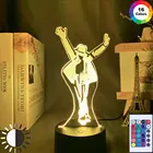 Танцующая фигурка светодиодный ночной Светильник 3D Иллюзия Цвет изменение Ночной светильник для украшения дома прикроватная настольная лампа vitage Dragon