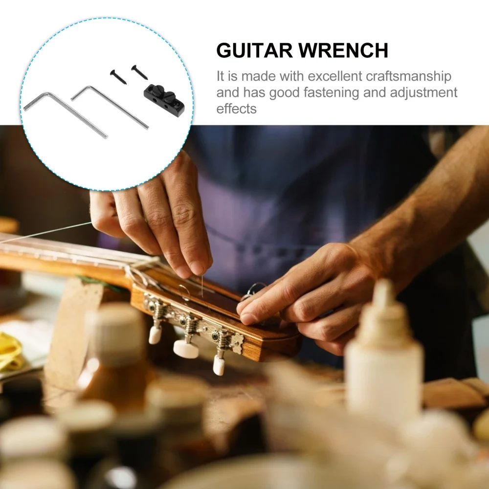 

5pcs Durable Metal Guitar Bridge Professional Guitar Adjustment Wrench Holder