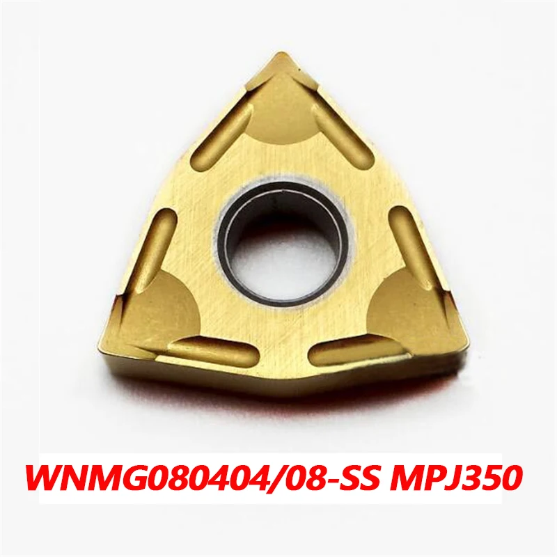

100% оригинал WNMG WNMG080404 SS MPJ350 WNMG080408 SS 10 шт. твердосплавная вставка токарный станок с ЧПУ эффективный и прочный высокоэффективный