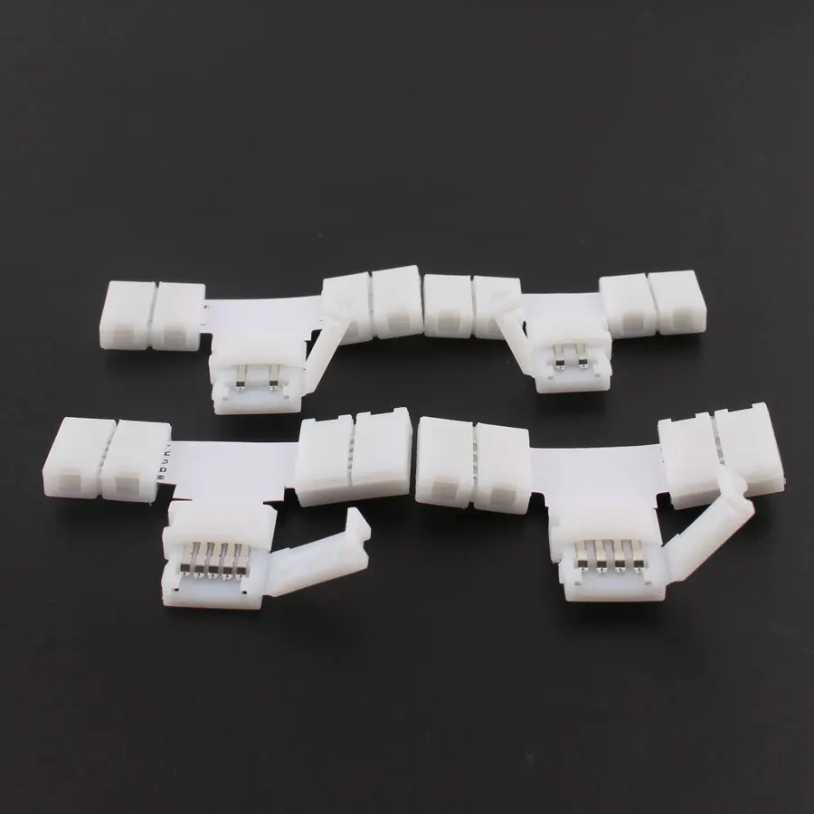 

5pcs 2pin 4pin 3pin 5pin Connector LED Light Strip Connector 10mm TShape Free Welding For 2835 5050 RGB RGBW WS2812BLed Strip