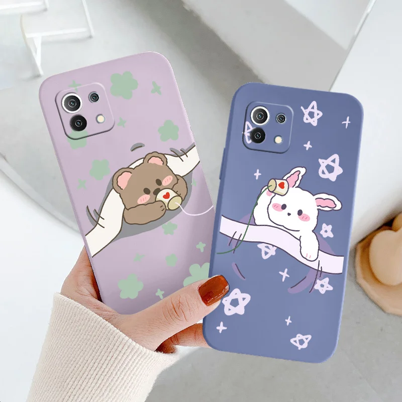 

Rabbit For Xiaomi Mi 11 Ultra 11i 10T 9T Pro Lite Case Bear Cover Xiaomi Mi 10 10S 9 8 lite Pro Poco F2 X2 F3 Pro Phone Case