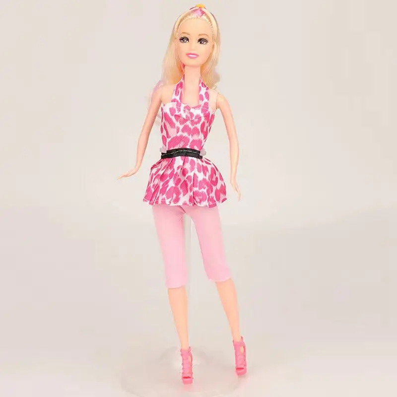 

Newest Fashion Handmade 12 Items/Lot Doll Accessories Freeshipping =6 Tops +6 Pants Clothes For Barbie Game DIY Birthday Present