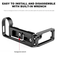 yelangu retractable quick release plate durable camera bracket for nikon z7 z6 quick release plate aluminum alloy for camera