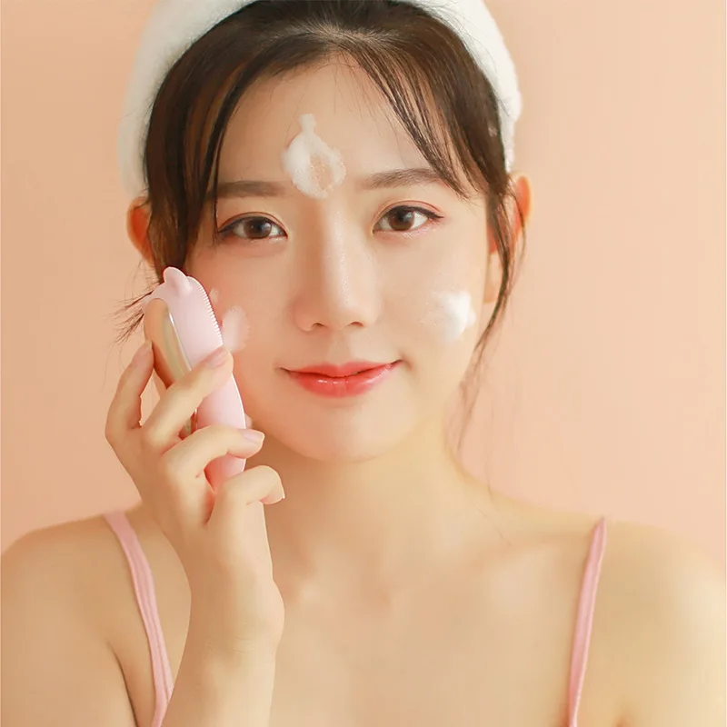 Милый медведь Портативный электрический Соник вибрации Силиконовые мытья лица