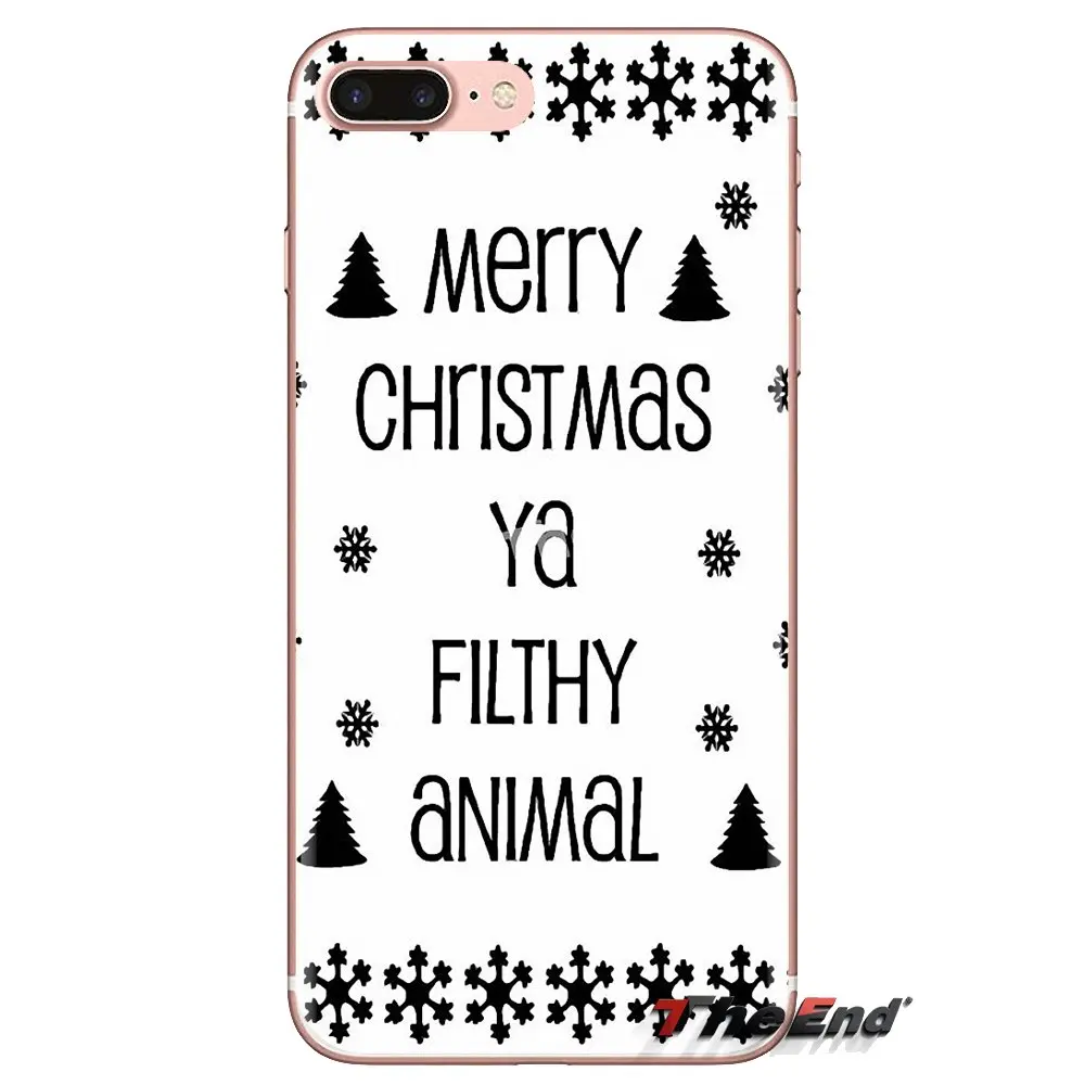 Merry Christmas Ya Filthy Animal Art For iPod Touch Apple iPhone 4 4S 5 5S SE 5C 6 6S 7 8 X XR XS Plus MAX Cell Phone Case Cover |