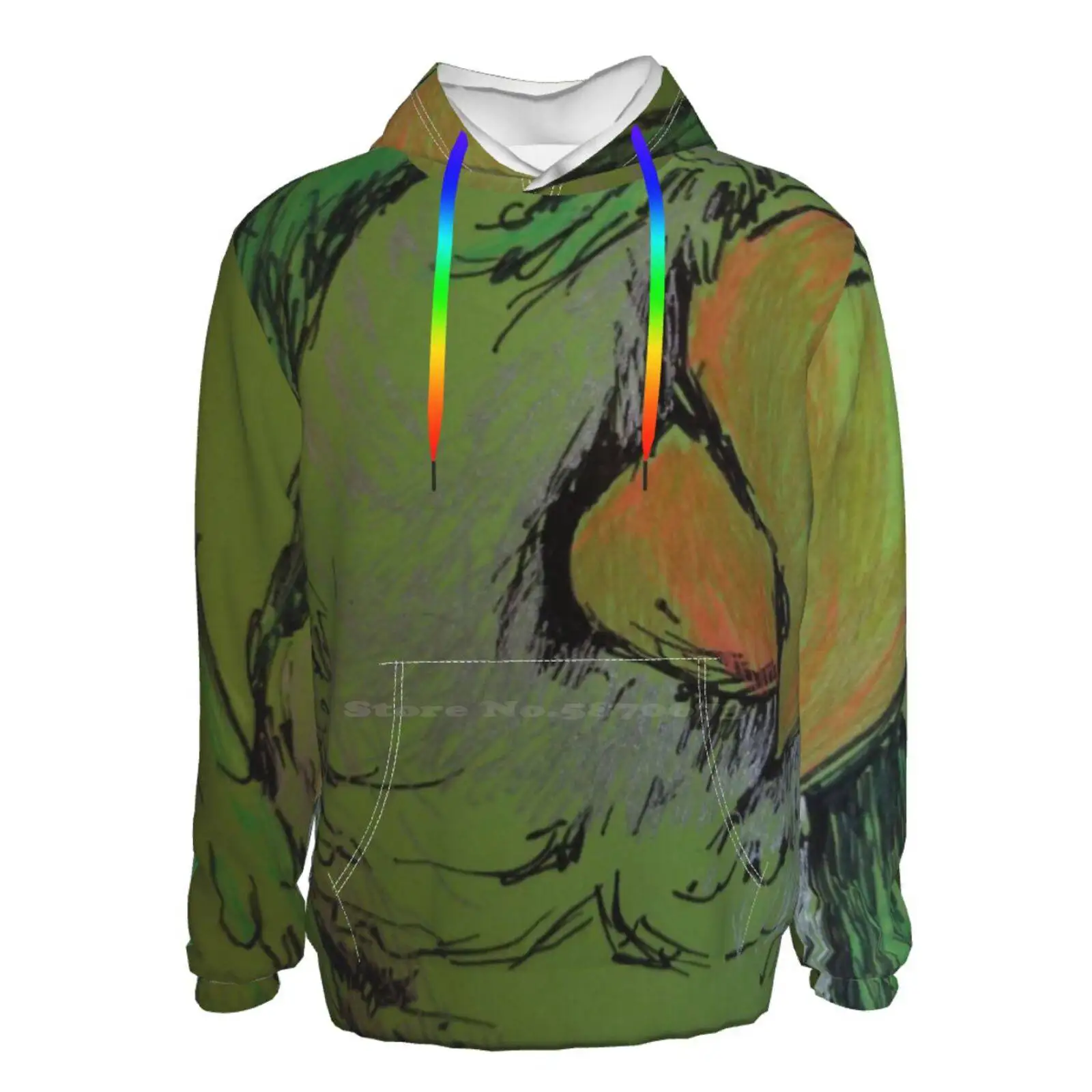 

Толстовка с капюшоном и 3D-принтом попугаев