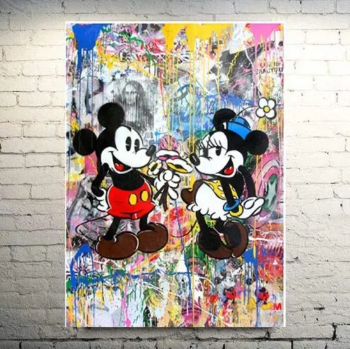 Faicai арт классическое уличное искусство Микки Маус картины абстрактные Бэнкси