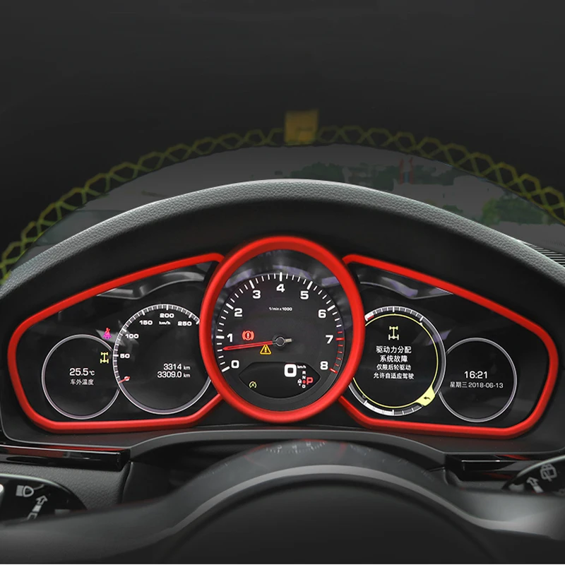 Приборной панели декоративный светильник полосы рамка наклейки для Porsche Macan Boxter