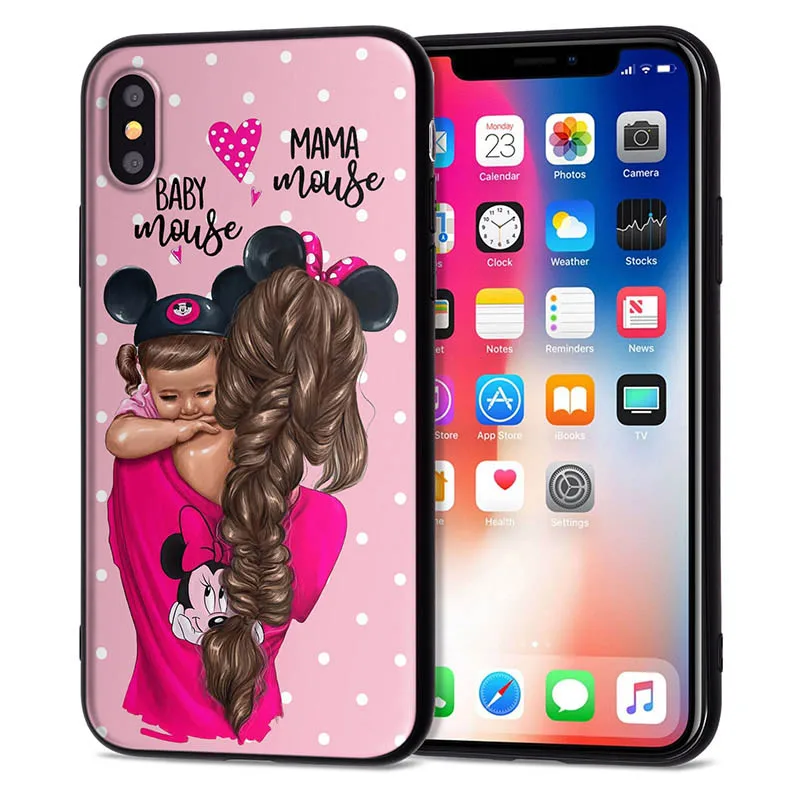 01 Чехол для iPhone 11 Pro, чехол для iPhone 5, 5S, 6, 6 S, 7, 8 Plus, X, XS, Max, Mom Love Baby, чехол для iPhone 7, мягкий чехол из ТПУ для iPhone XR, чехол - Цвет: 01