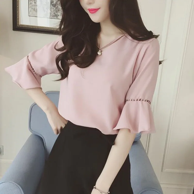 Женские блузки рубашка открытая кружевная блузка топы Повседневная для работы